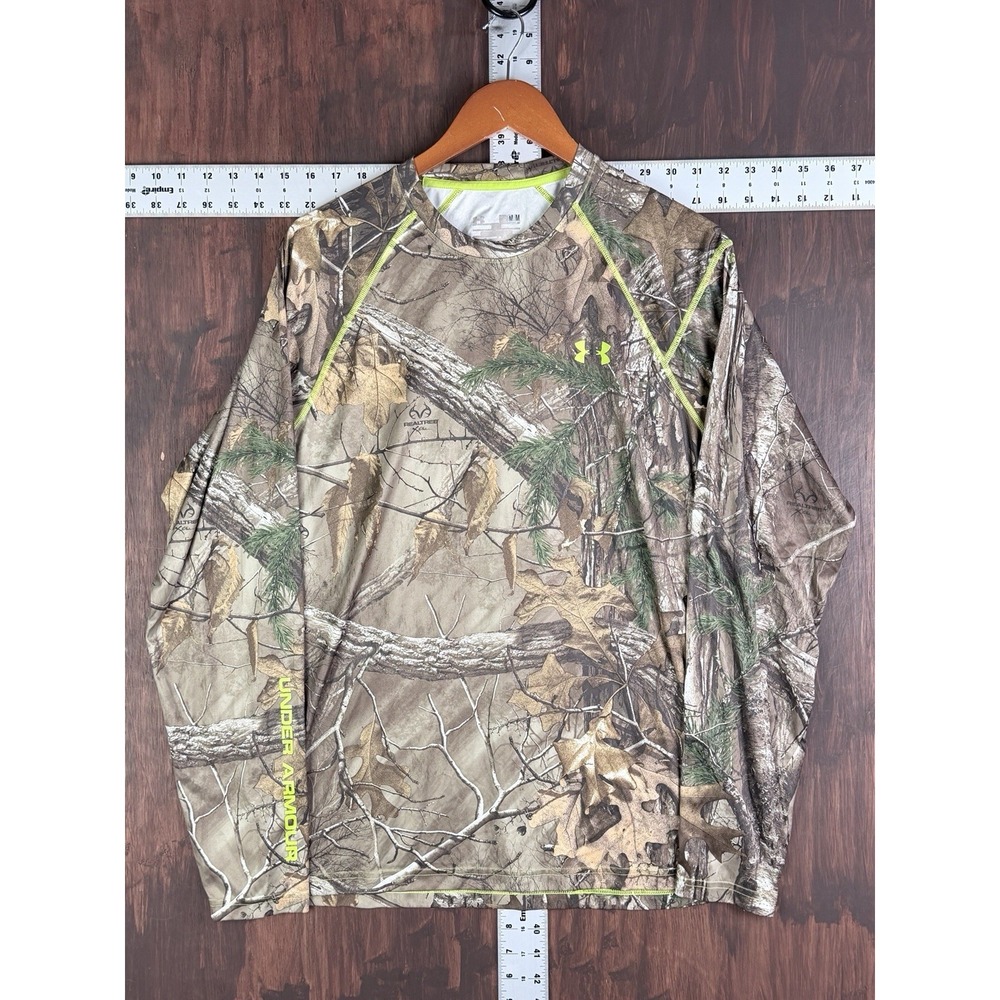 Under Armour Shirt Camo Realtree Xtra Scent Control Hunting Loose Fit Medium